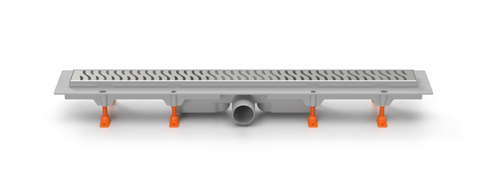 Душевой желоб MILLEAU Level M650LS с комбинированным затвором и решеткой нержавеющая сталь