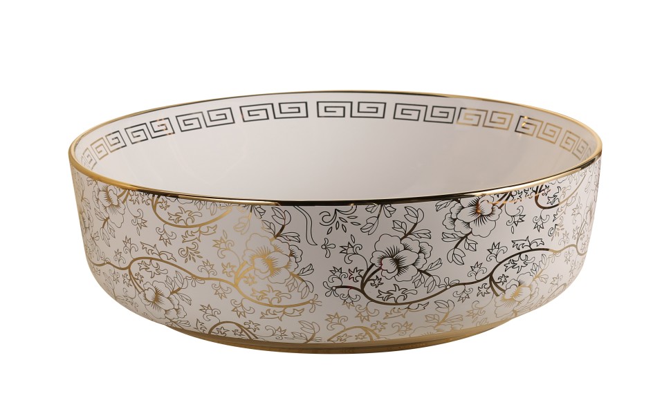 Раковина накладная MILLEAU Boutique MU0098-EWS (белый глянец/серебро)