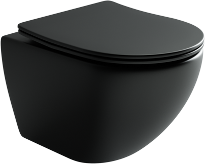 Подвесной унитаз Metropol Rimless черный матовый