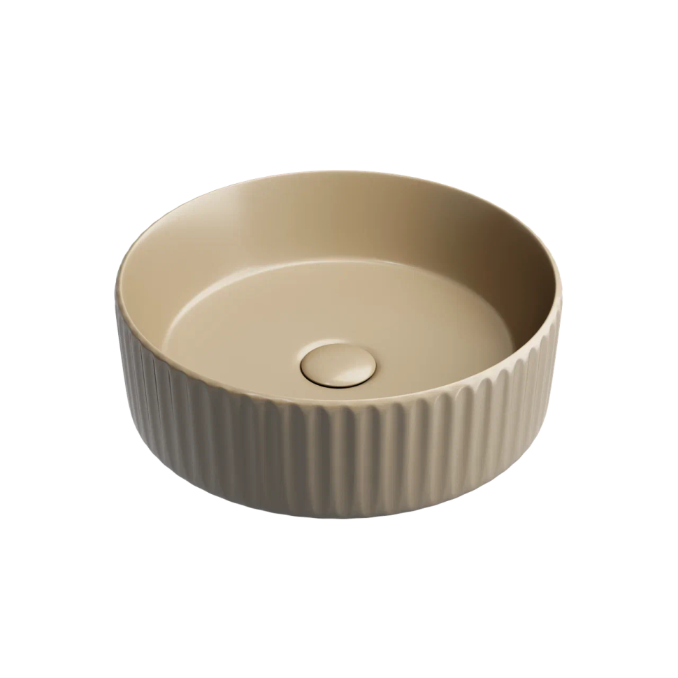 Умывальник чаша накладная круглая (цвет Капучино Матовый) Element 360x360x115мм