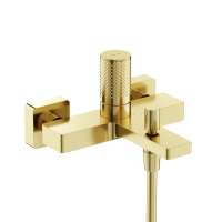 Смеситель для ванны и душа SANCOS Nexus, брашированное золото, PVD покрытие, арт. SC9014BG