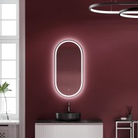 Зеркало для ванной комнаты SANCOS Oval, фронтальная подсветка 450х900 с сенсорным управлением на прикосновение, арт. OV45F