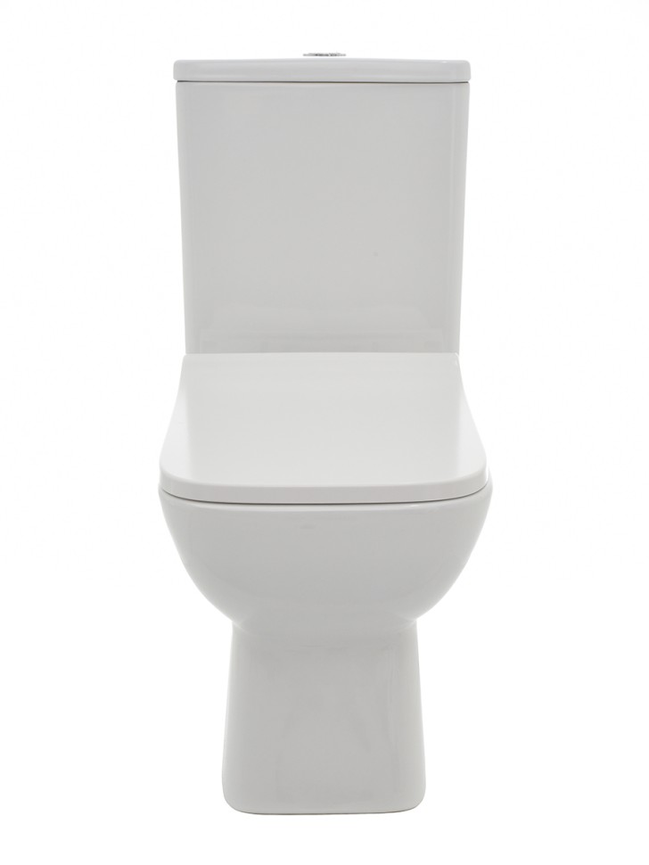 AQM1004 Унитаз напольный Rimless с сиденьем SoftClose, горизонтальный выпуск. 615x350x410мм