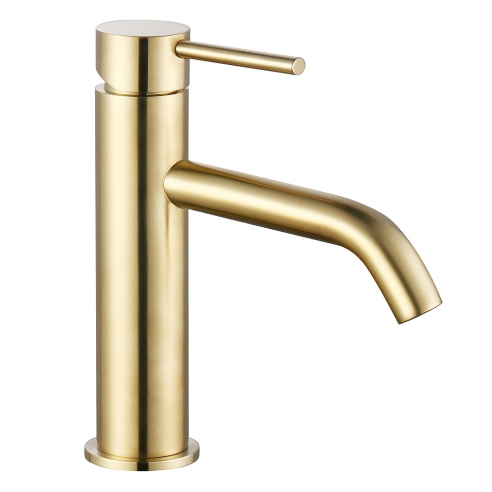 AQM 6210BG Siena Смеситель для раковины однорычажный 82мм, Brushed gold
