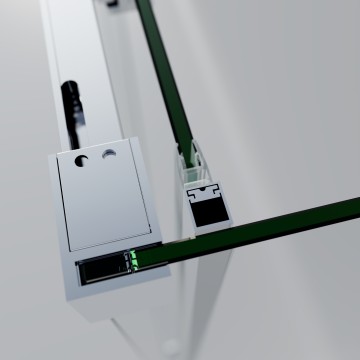 Душевой уголок Софт 2 (Soft 2) VSR-3SO29014CLG, 1400*900, брашированное золото, стекло прозрачное
