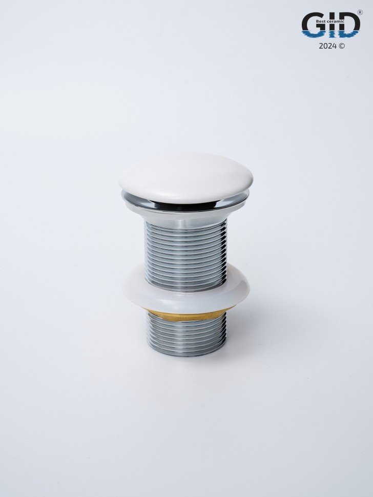 Донный клапан Gid без перелива Whm100 74403K белый матовый 7x7x10