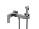 Смеситель Raglo настенный с гигиеническим душем графит