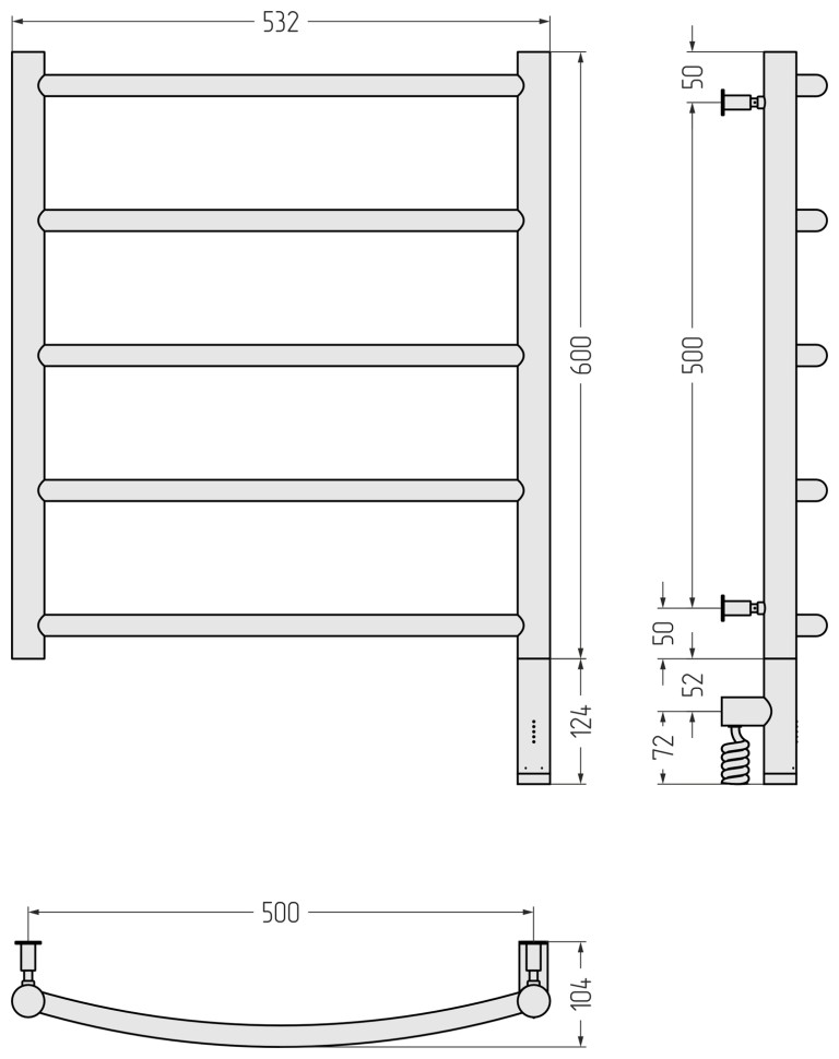 Галант 3.0 600х500 МЭМ правый