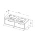 Тумба под двойную раковину Uperwood Modul 120 см, подвесная,атовая, черная