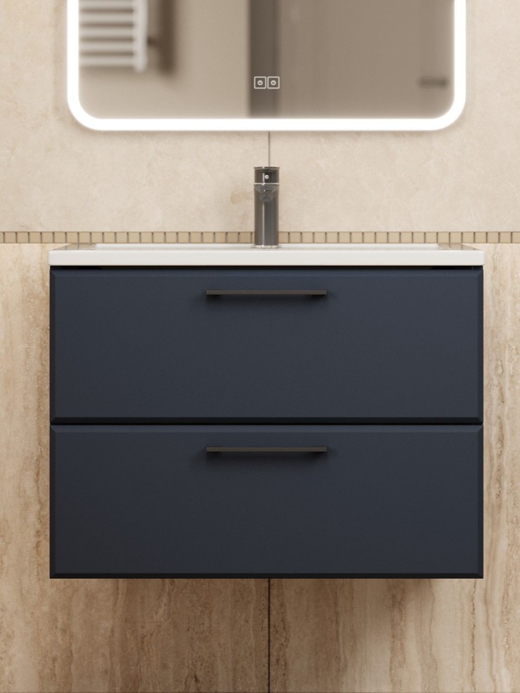 Тумба под раковину для ванной Uperwood Foster New 70 см, подвесная, черная