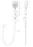 Ручной душ со шлангом и держателем BelBagno BB-DFS-5-CRM