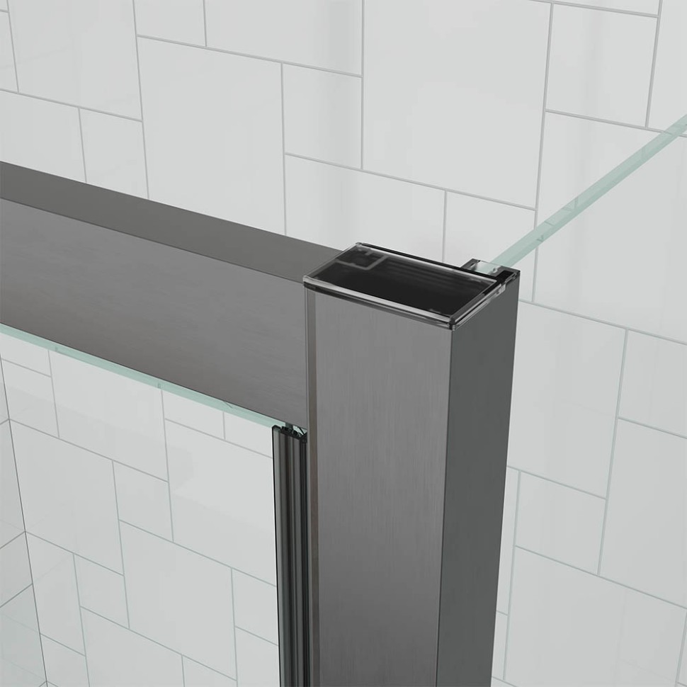 Боковая панель Veconi Ottimo SP GR, 700х1900 графит брашинг, стекло тонированное матовое