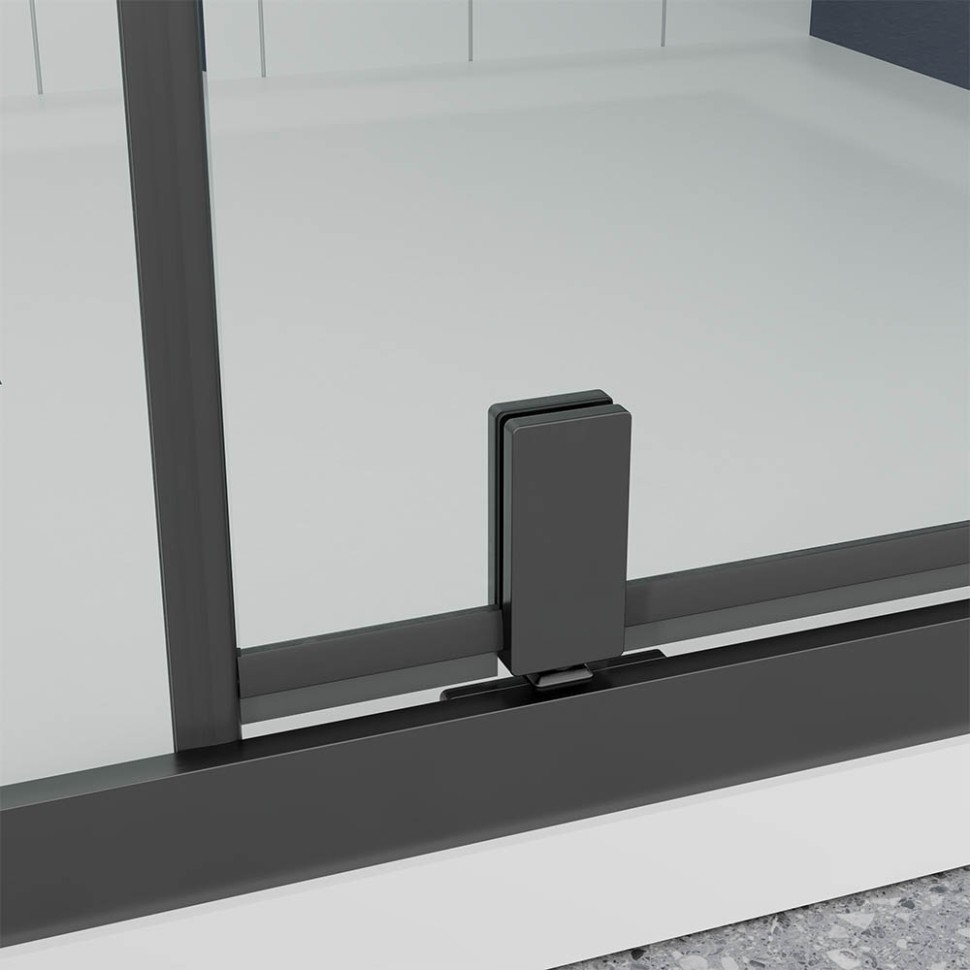 Боковая панель Veconi Ottimo SP GR, 700х1900 графит брашинг, стекло тонированное матовое