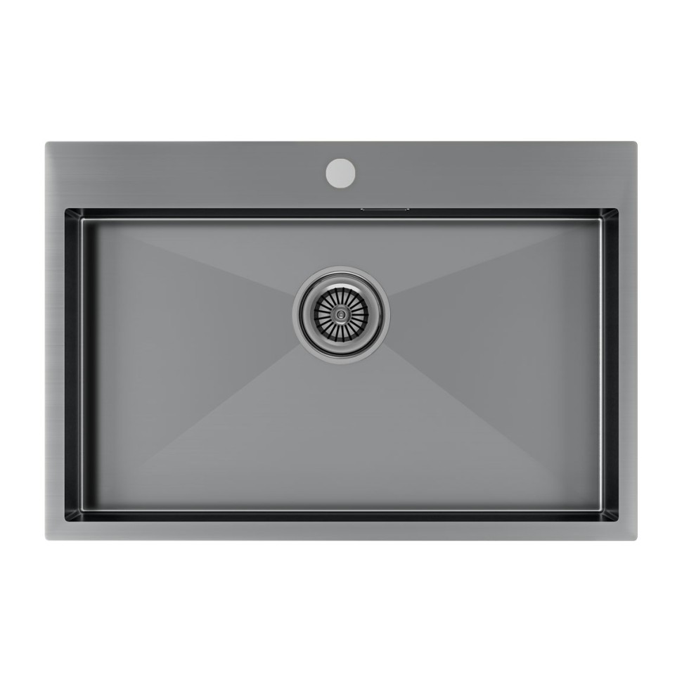 Мойка нерж. сталь KRONER 75, PM217551-GM, вороненая сталь, 750х510мм, Paulmark