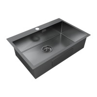 Мойка нерж. сталь KRONER 75, PM217551-GM, вороненая сталь, 750х510мм, Paulmark