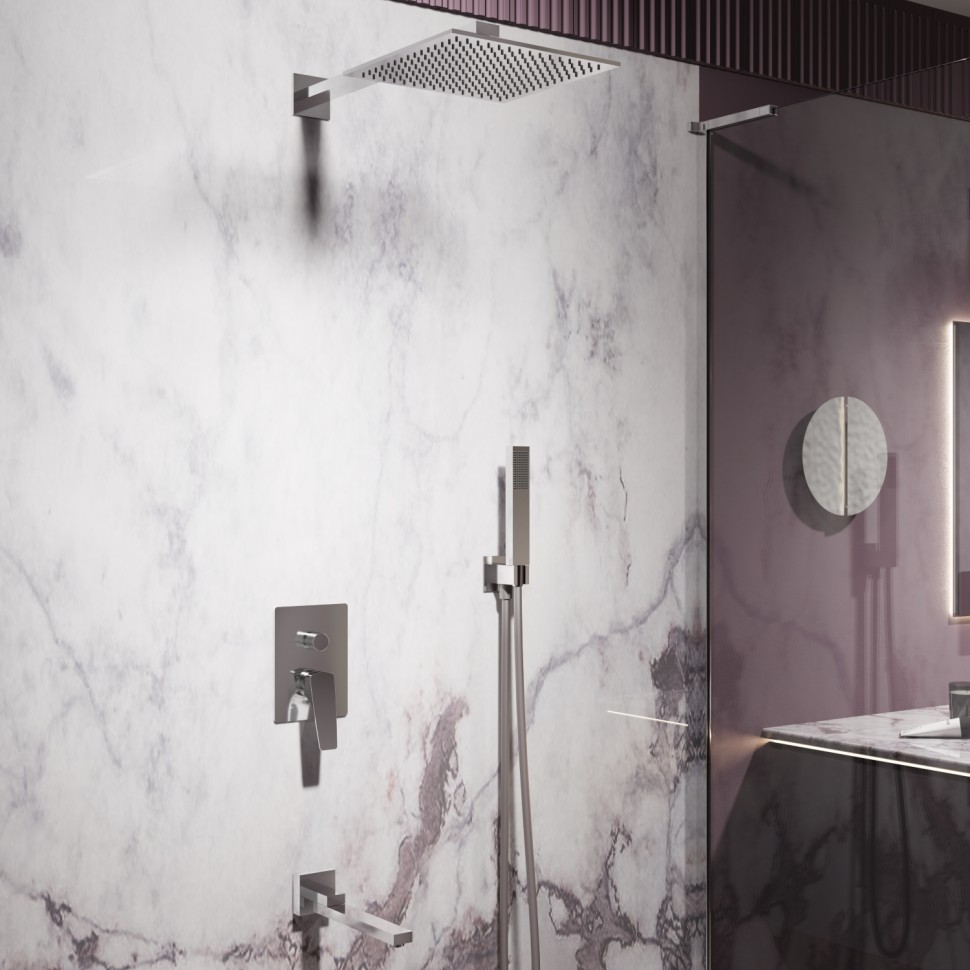 Душевой комплект Puro VSFW-5P1CH встраиваемый, 3 режима, хром