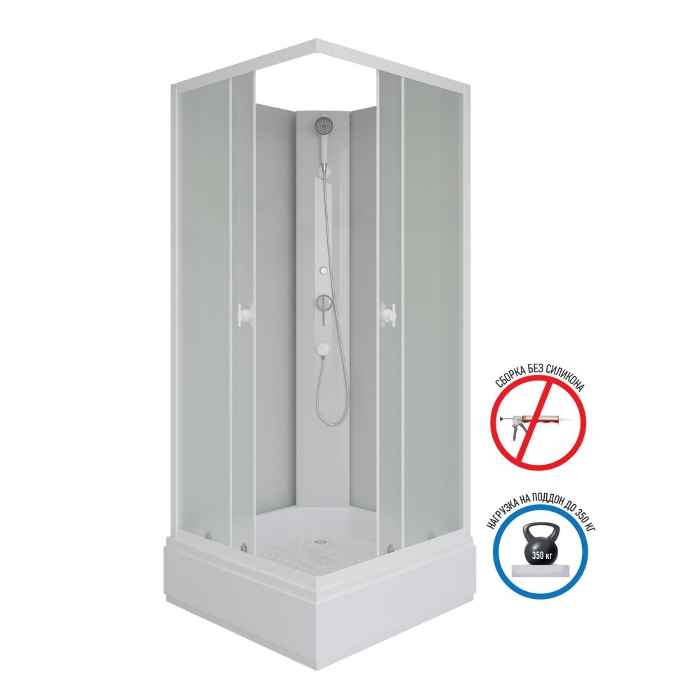 Душевая кабина Niagara Promo P80/26Q/MT/BK (80х80х200) 4 места