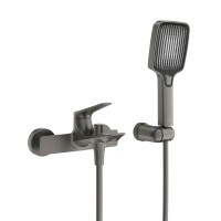 Смеситель для ванны и душа в комплекте с ручным душем, шлангом и держателем CEZARES LINER-VD-GM