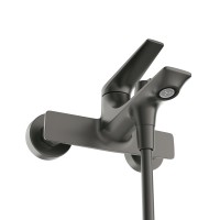 Смеситель для ванны и душа в комплекте с ручным душем, шлангом и держателем CEZARES LINER-VD-GM