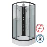 Душевая кабина Niagara Classic NG-6703-14BKTG (80х80х210) средний поддон(26см),черный,стекло прозрачное,4 места