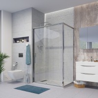 Душевое ограждение Niagara Nova NG-62-12A-A70 (120х70х195) прямоугольник,хром,двери раздвижные,стекло прозрачное,2 места
