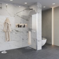 Душевая перегородка Niagara Nova NG-661-12 (120х195) хром,стекло прозрачное,1 место