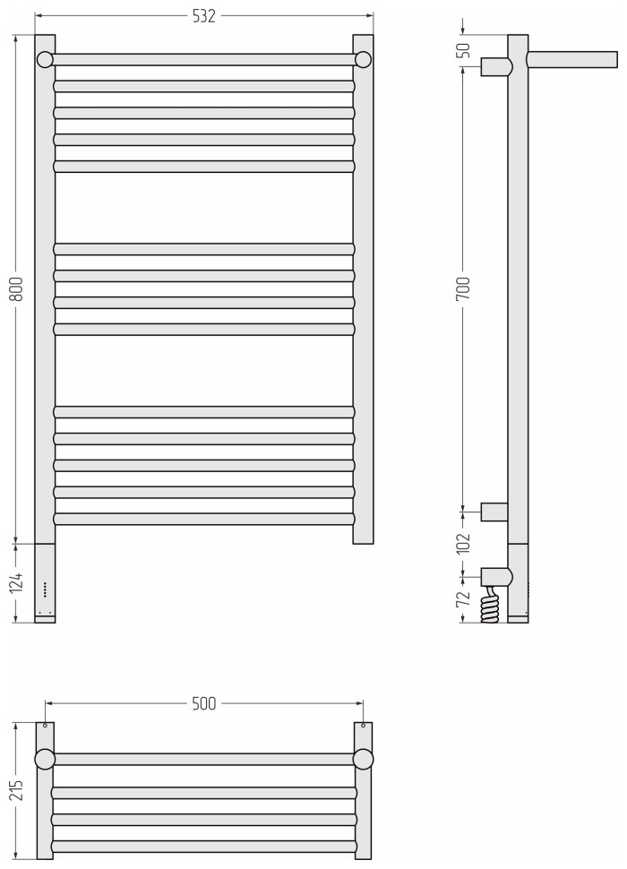 Богема 3.1 с полкой 800х500 МЭМ левый