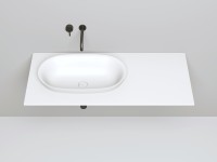 Раковина полувстраиваемая MAREA 01 покраска по RAL полностью 645х387х165 S-Stone Матовое