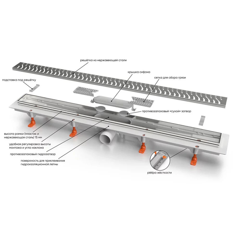 Душевой лоток Veconi Klasik N 750KN