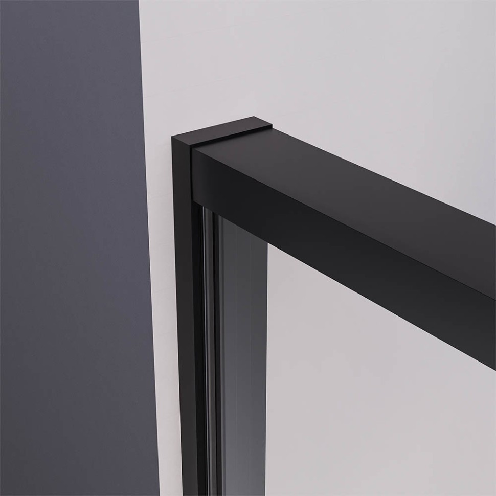 Душевой угол раздвижной Veconi Premium Prato 300 SP B-R, 1500х800x2000, черный матовый, стекло прозрачное