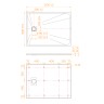 Душевой поддон прямоугольный RGW TSS-B Черный (900x1200)