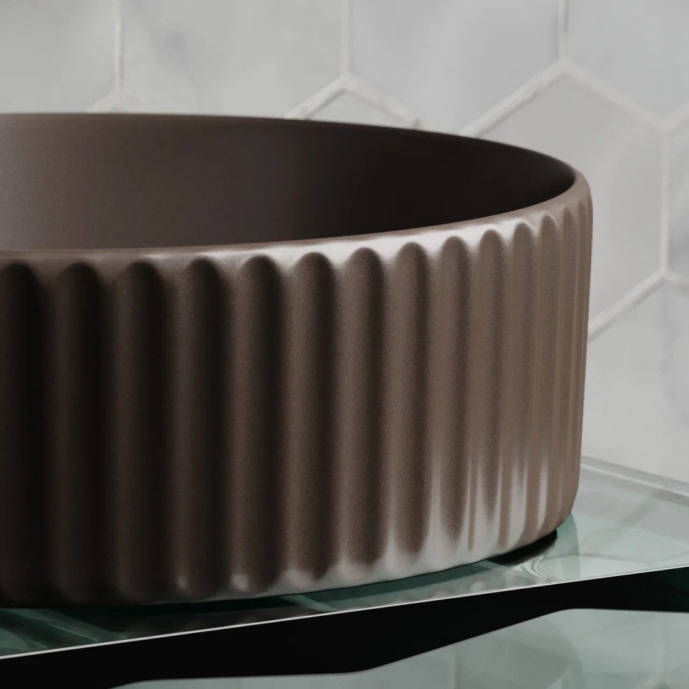 Умывальник чаша накладная круглая (цвет Темно-x CN6057MDB