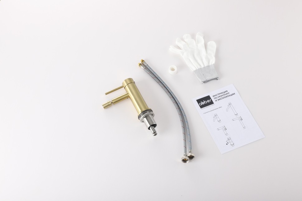 Смеситель ABBER Wasser Kreis 316 AF8124BG для биде, брашированное светлое золото