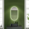 Зеркало для ванной комнаты SANCOS Oval, фоновая подсветка 550х1050 с сенсорным управлением на прикосновение, арт. OV55C