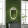Зеркало для ванной комнаты SANCOS Oval, фоновая подсветка 550х1050 с сенсорным управлением на прикосновение, арт. OV55C