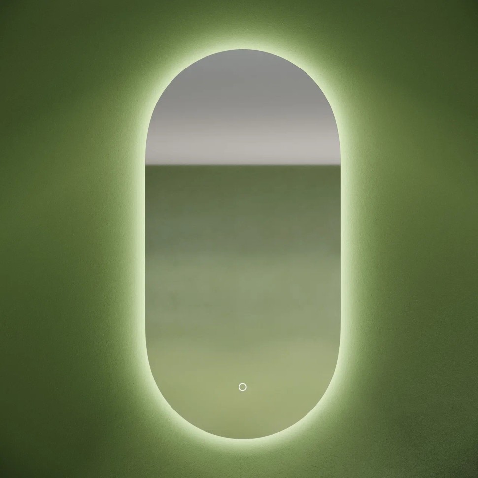Зеркало для ванной комнаты SANCOS Oval, фоновая подсветка 550х1050 с сенсорным управлением на прикосновение, арт. OV55C