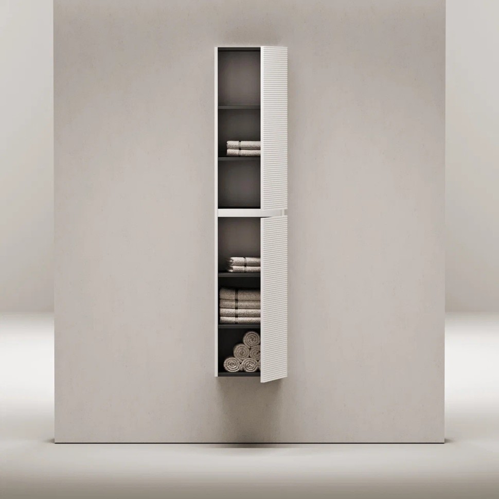 Шкаф-пенал подвесной SANCOS Folk, 350х350х1650 мм, цвет Bianco, арт. PFL35W