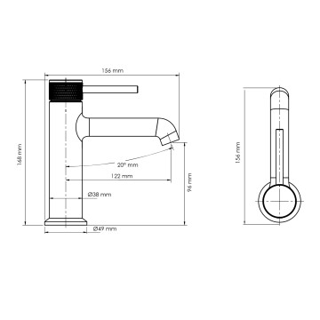 Мюриц (Muritz) 9803PG Смеситель для раковины