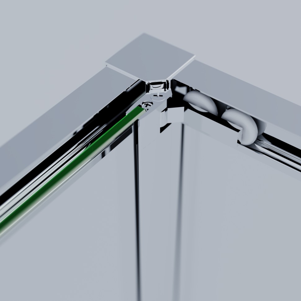 Душевой уголок Альфа (Alpha) VSRW-3AL9090CL, 900*900, хром, стекло прозрачное