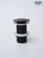 Донный клапан Gid без перелива G-54BL 76601K черный глянцевый 7x7x10