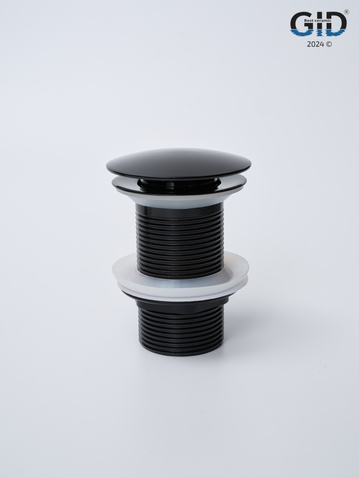 Донный клапан Gid без перелива G-54BL 76601K черный глянцевый 7x7x10