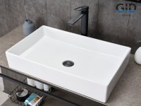 Раковина Gid N9496 51228 накладная белая 60.5x37x11