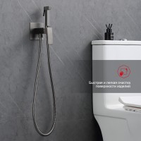 Смеситель Raglo встраиваемый с гигиеническим душем графит
