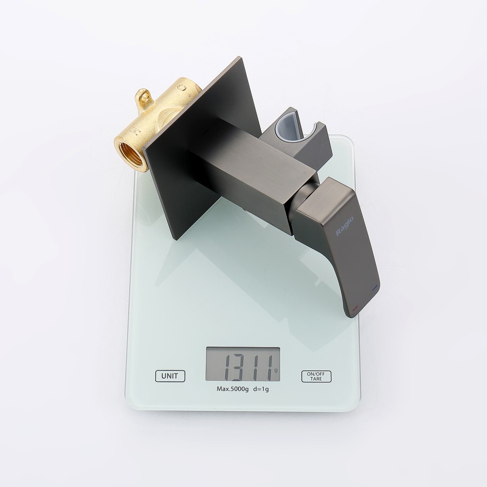 Смеситель Raglo встраиваемый с гигиеническим душем графит