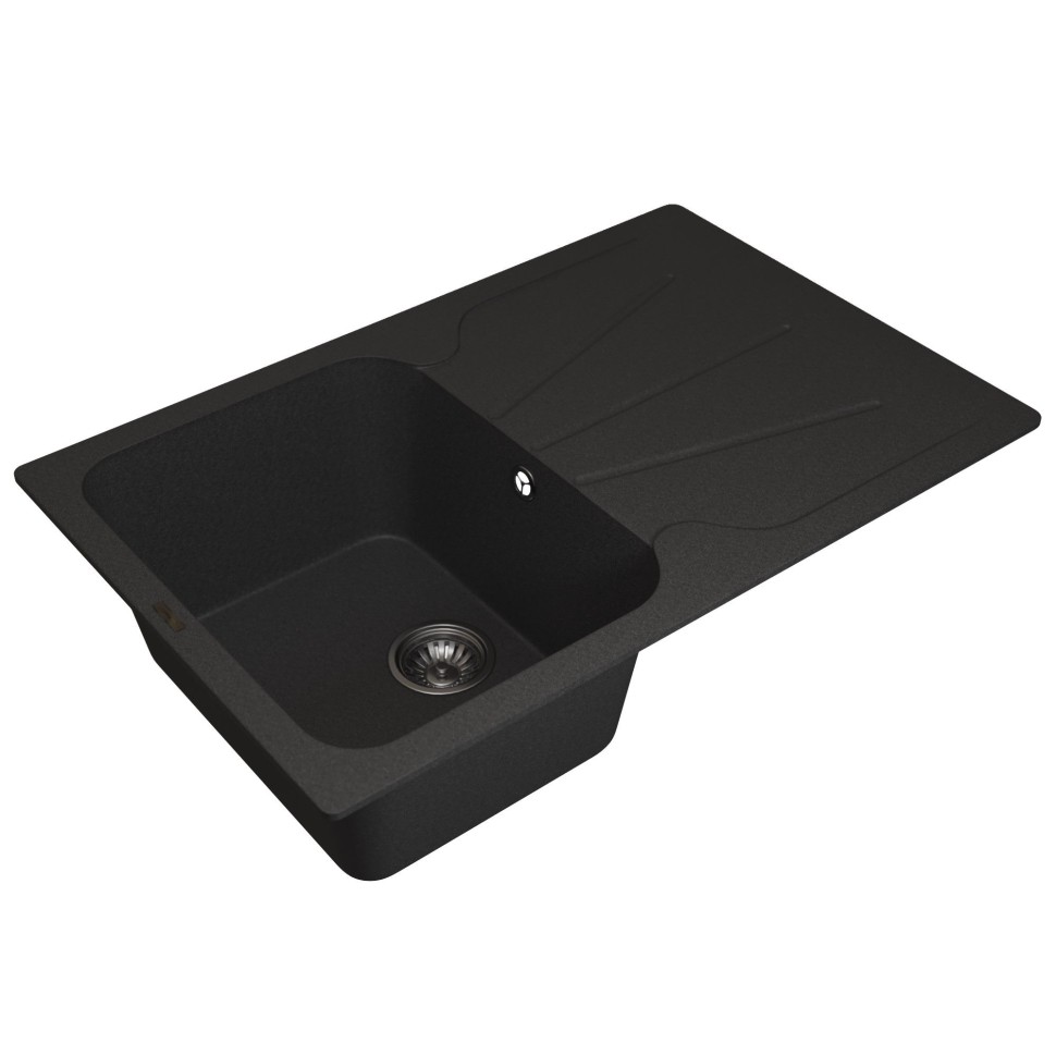 Кухонная мойка кварцевая Uperwood Quartz Premium UPD-04-04, прямоугольная, черная