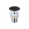 Донный клапан с керамической крышкой Vincea DBS0-216MB, черная мат. крышка, без перелива