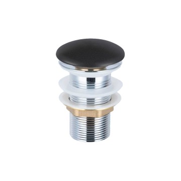 Донный клапан с керамической крышкой Vincea DBS0-216MB, черная мат. крышка, без перелива