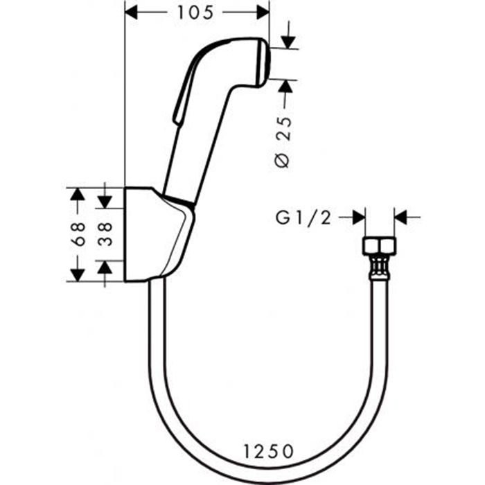 Гигиенический душ Hansgrohe Talis S, цвет: белый 32127000