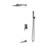 Душевой комплект Puro VSFW-5P1GM встраиваемый, 3 режима, вороненая сталь