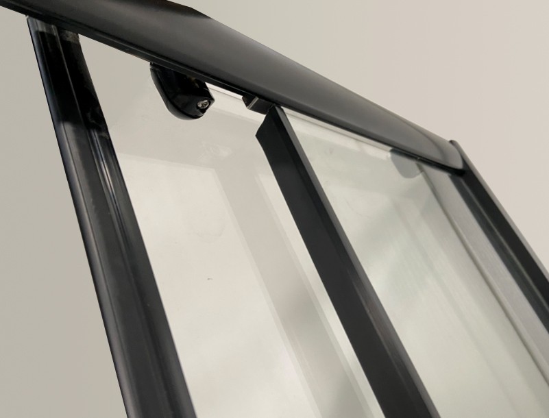 Душевой уголок Niagara Eco NG-012-14Q BLACK(120х80х195) низкий поддон(13см),черный,стекло мозаика,2 места
